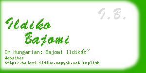 ildiko bajomi business card